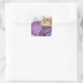 Purple Scarf Winter Cat Stickers (Tas)