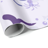 Purple Sea Creatures Whimsical Cadeaupapier (Rol Hoek)
