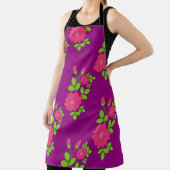 Purple seamless pattern with pink flowers and gree schort (Insitu)