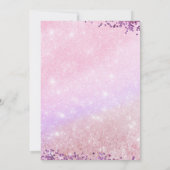 Purple Sequin Girl Gymnastic Birthday Kaart (Achterkant)