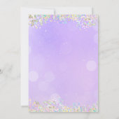 Purple Sequin Glitter Let's Dance Birthday Kaart (Achterkant)