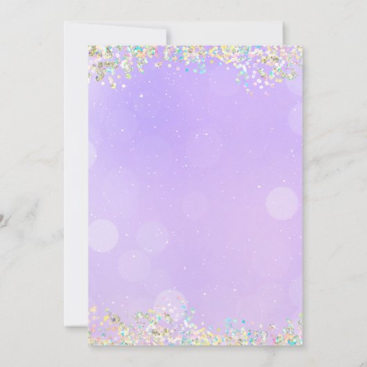 Purple Sequin Glitter Let's Dance Birthday Kaart (Achterkant)