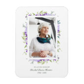 Purple Shades Garland In Loving Memory Photo Magneet (Verticaal)