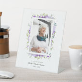 Purple Shades Garland In Loving Memory Photo Reclamebord Met Voetstuk (Insitu)