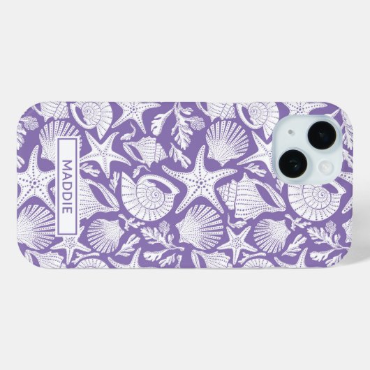 Purple Shells Personalized Case-Mate iPhone Case (Achterkant (horizontaal))