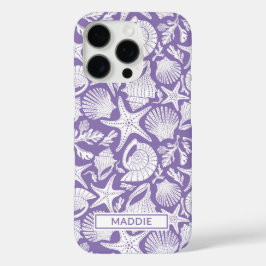 Purple Shells Personalized iPhone 16 Pro Hoesje