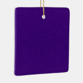 Purple Shimmer Square Ornament – Customizable (Rechts)