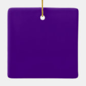 Purple Shimmer Square Ornament – Customizable (Achterkant)