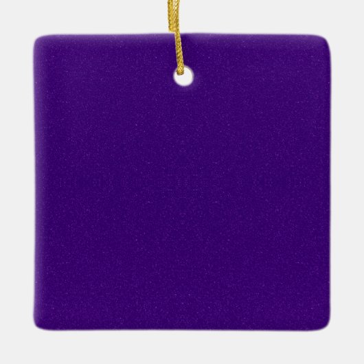 Purple Shimmer Square Ornament – Customizable (Voorkant)