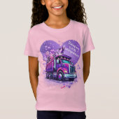 Purple Silly Dump Truck Valentine T-shirt (Voorkant)