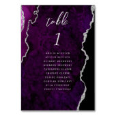 Purple Silver Agate Wedding Kaart (Voorkant)