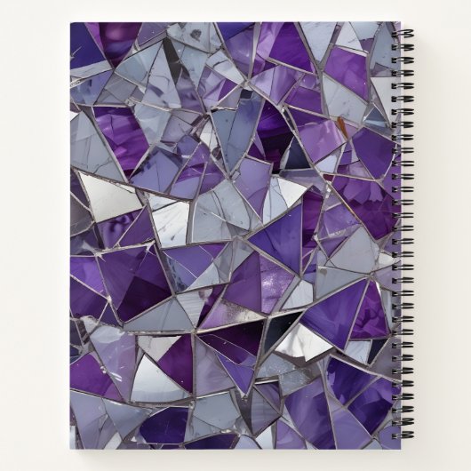 Purple & Silver Shards Notitieboek (Achterkant)