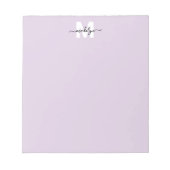 Purple Simple Monogram Notitieblok (Voorkant)