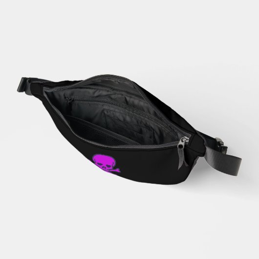 Purple Skull black fanny pack Heuptasje (Open)