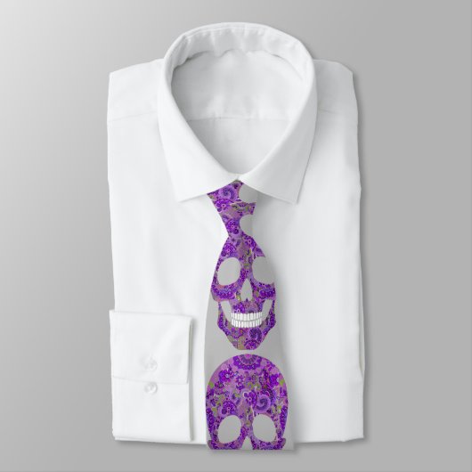 Purple Skull Tie Stropdas (Gebonden)