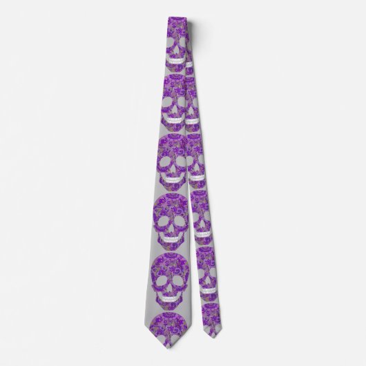 Purple Skull Tie Stropdas (Voorkant)