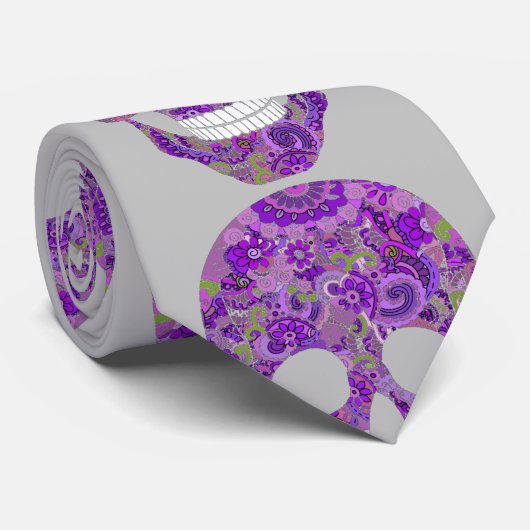 Purple Skull Tie Stropdas (Opgerold)