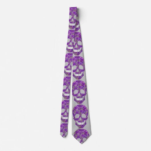 Purple Skull Tie Stropdas (Achterkant)