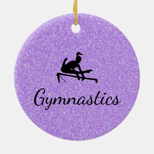 Purple Sparkle Gymnastics Ornament (Achterkant)