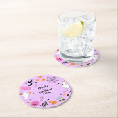Purple Spooky One Cute Halloween 1st Birthday  Ronde Kartonnen Onderzetter (Insitu)