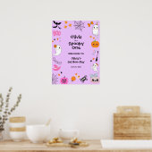 Purple Spooky One Halloween 1st Birthday Welcome  Poster (Keuken)