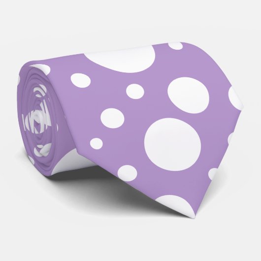 Purple Spots Tie Stropdas (Opgerold)