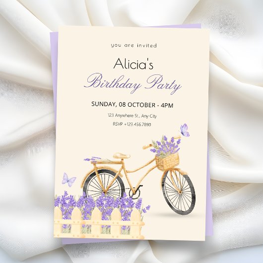 Purple spring birthday kaart
