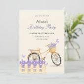 Purple spring birthday kaart (Staand voorkant)