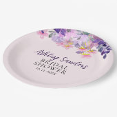 Purple Spring Garden Bridal Shower  Papieren Bordje (Gekanteld)