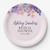Purple Spring Garden Bridal Shower  Papieren Bordje (Voorkant)