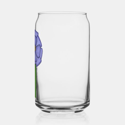 Purple Square Flower Blikvorm Glas (Links)