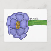 Purple Square Flower Postcard Briefkaart (Voorkant)