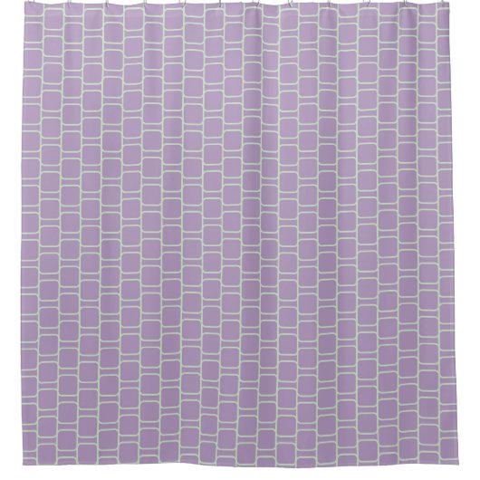 Purple Square Pattern Shower Curtain Douchegordijn (Voorkant)