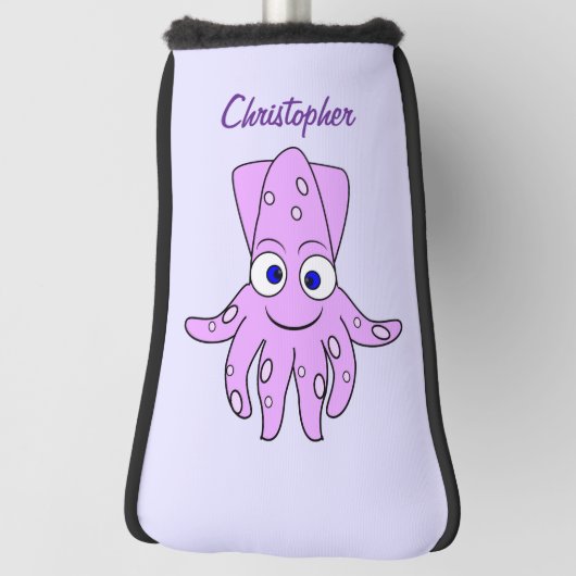 Purple Squid Design Golfheadcover (Draai 90)
