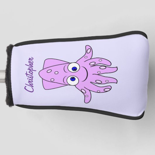 Purple Squid Design Golfheadcover (Voorkant)