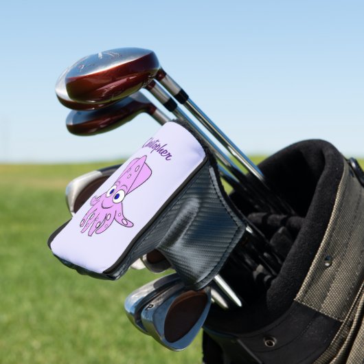 Purple Squid Design Golfheadcover (Insitu)