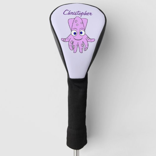 Purple Squid Design Golfheadcover (Voorkant)