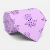 Purple Squid Design Stropdas (Opgerold)