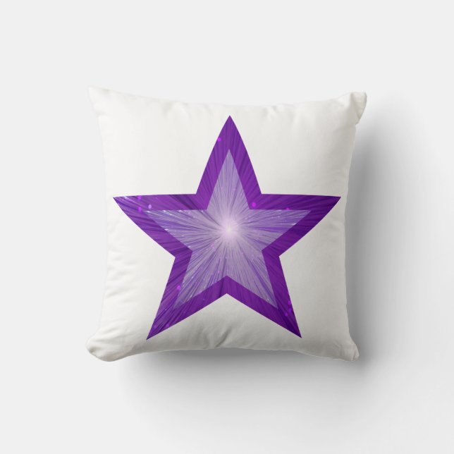Purple Star Breed & small square white Kussen (Voorkant)