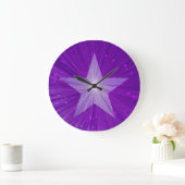 Purple Star clock round Grote Klok (Huis)