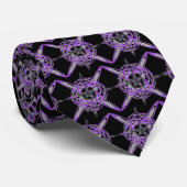 Purple Star Neck Tie Stropdas (Opgerold)