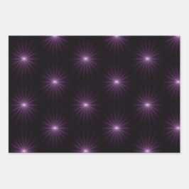 Purple Starburst Inpakpapier Vel