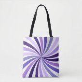 Purple Starburst Tote Bag Lilac Rays Pattern Bag (Voorkant)