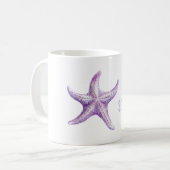 Purple Starfish Koffiemok (Voorkant links)