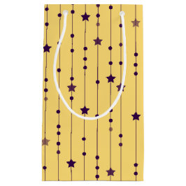 Purple Stars Yellow Pop Art Holiday Klein Cadeauzakje