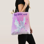 purple start Magical white unicorn Tote Bag (Dichtbij)