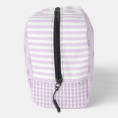 Purple Stripe Bow Pattern Coquette Cosmetic Toilettasje (Rechts)