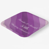 Purple Striped Plates, 55th Wedding Anniversary Papieren Bordje (Gebogen)