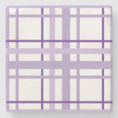 Purple Stripes Pattern  Stenen Onderzetter (Voorkant)