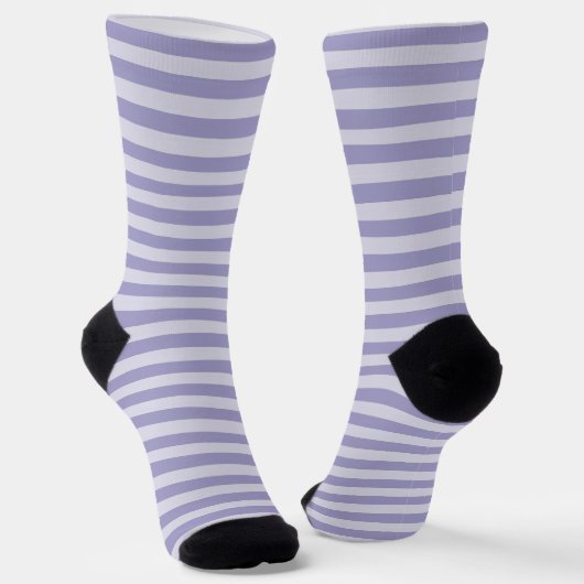 Purple Stripes Seamless Pattern Sokken (Gebogen)